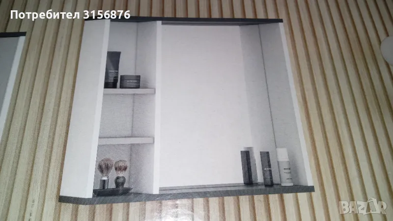 Огледало за баня с етажерка, снимка 1