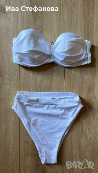 Нов кукленски бял елегантен бански комплект твърда чашка Bali Collection , снимка 1
