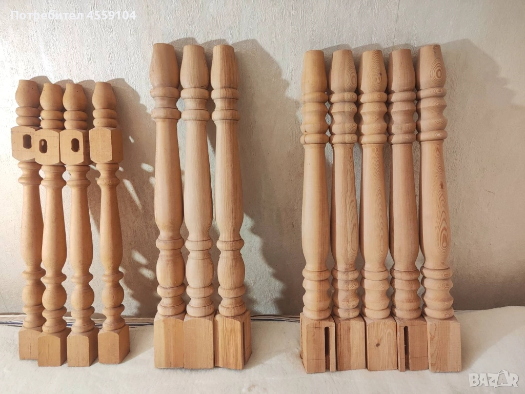 Струговани крака за маса, снимка 1