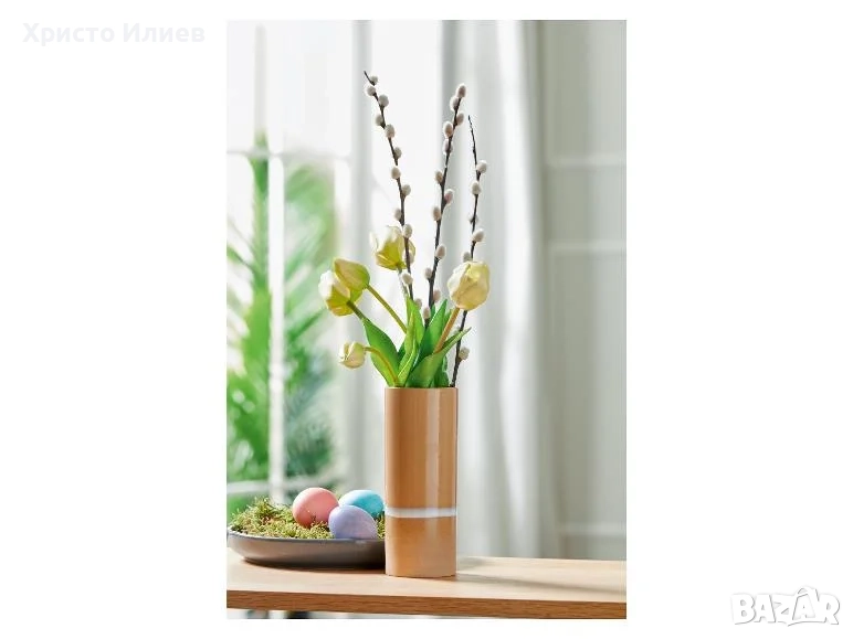 Керамична ваза 2 цвята, снимка 1