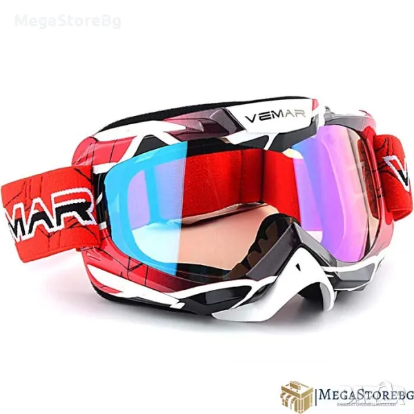 Мото очила Vemar VM-1016-C - червено, снимка 1