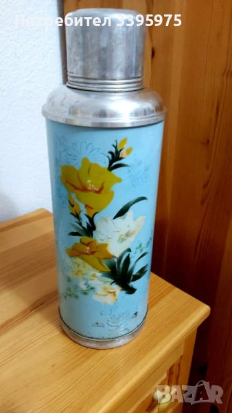 Винтидж колекционерски китайски термос от 1960 г. (1 литър), снимка 1