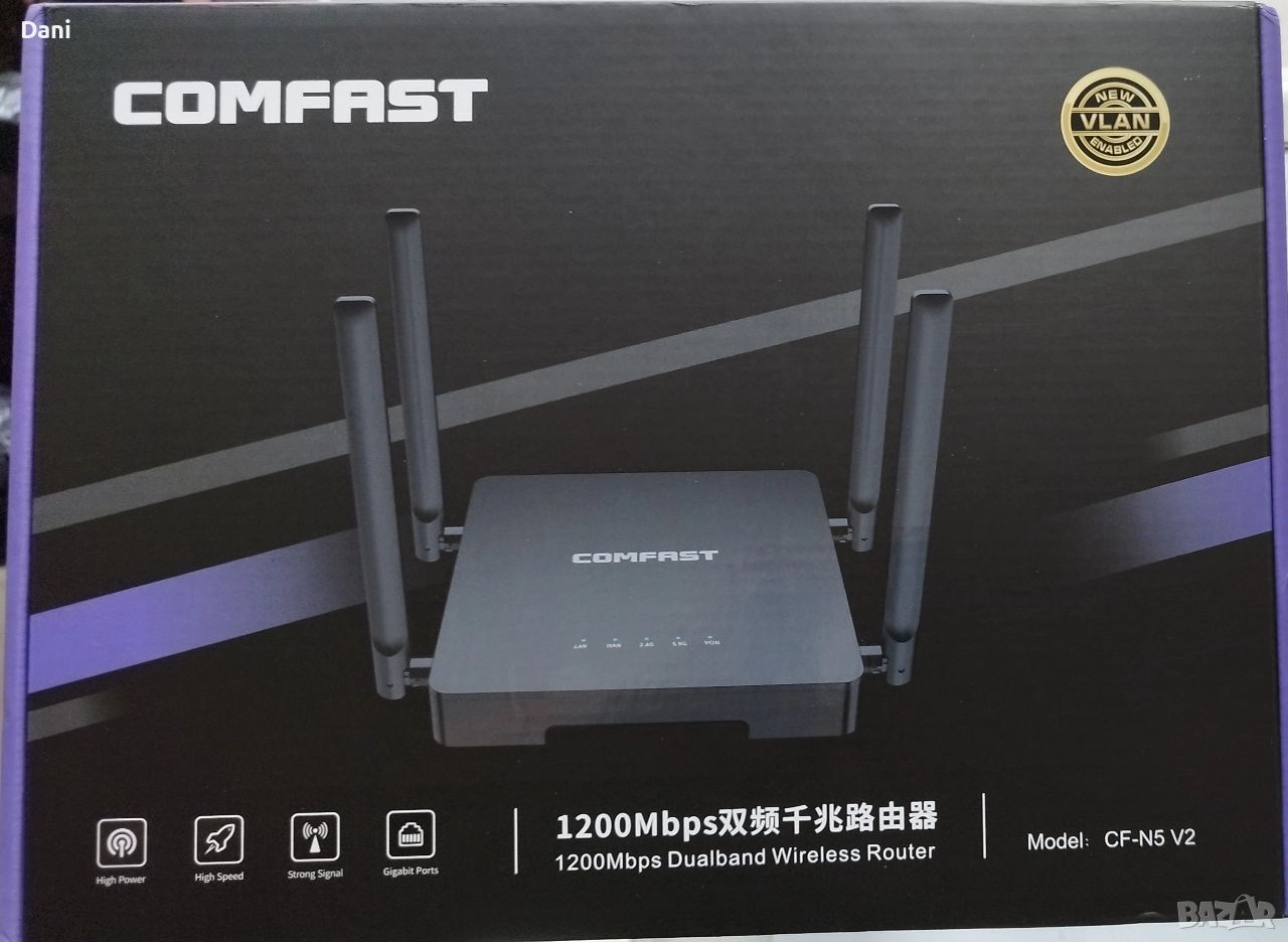 router comfast 1200mbps CF-N5 V2, снимка 1