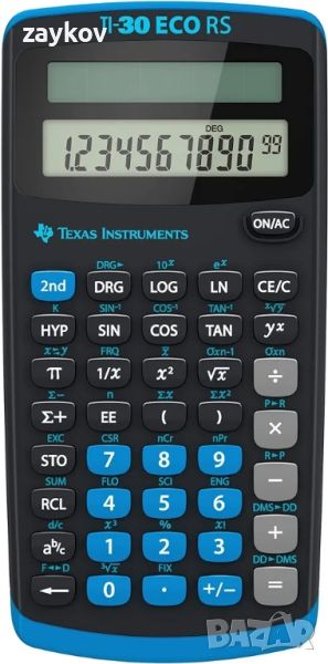 калкулатор Texas Instruments TI-30 ECO RS FC (едноредов 10-цифрен дисплей, снимка 1