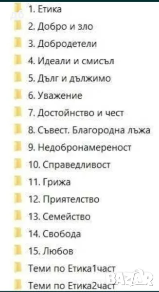 Теми по Етика 10кл, снимка 1