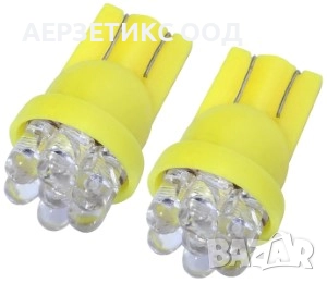 КРУШКА T10 W5W ОРАНЖЕВА 12V 7LED, снимка 1