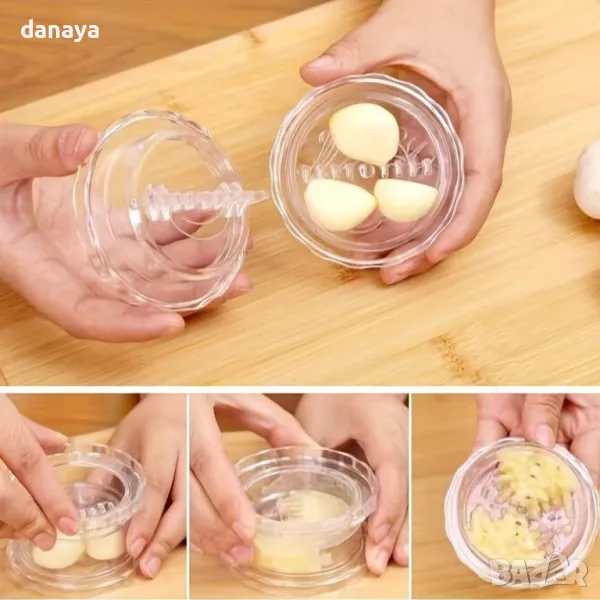 5750 Въртяща преса за чесън кухненска трошачка за чесън , снимка 1