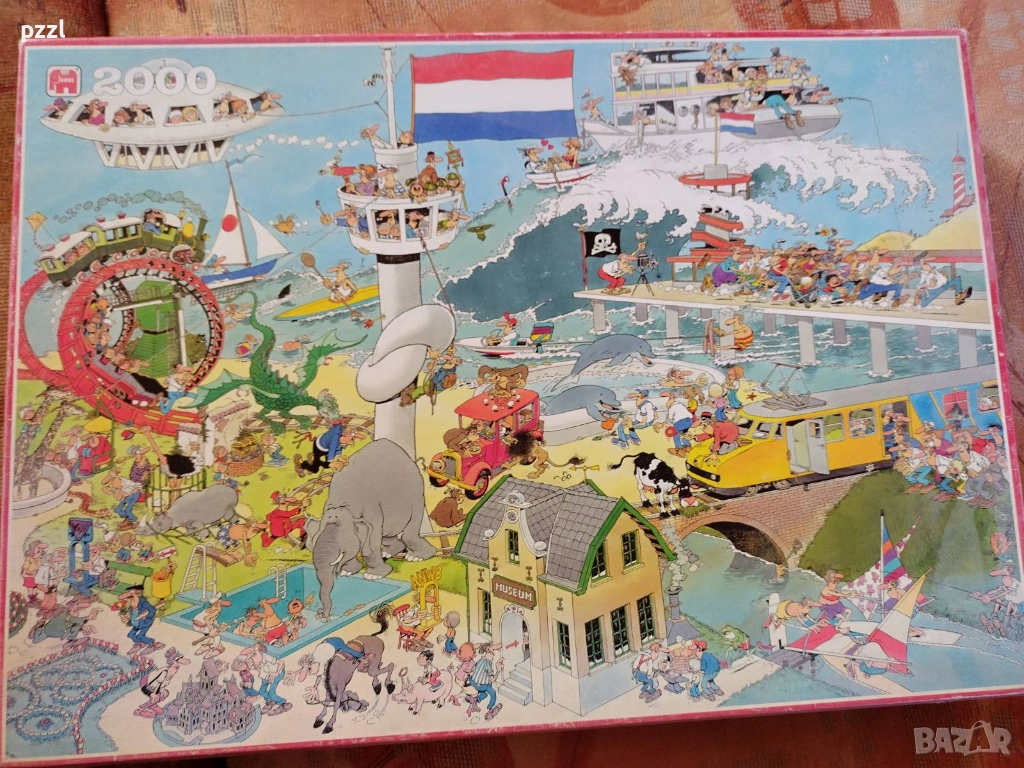 Пъзел "By air, land and sea” Jumbo 1988г. 2000 части, снимка 1