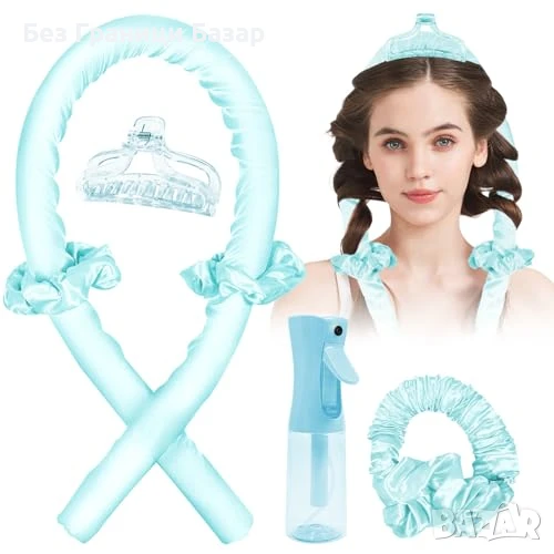 Нов 6 части комплект Лента за къдрене без топлина жени прическа ролер, снимка 1