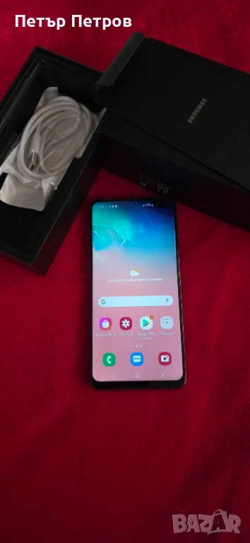 Samsung Galaxy S10+ 8GB RAM 128GB Prism White-КАТО НОВ!, снимка 1