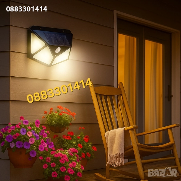 Намаление Соларен прожектор Сензор за движение , снимка 1