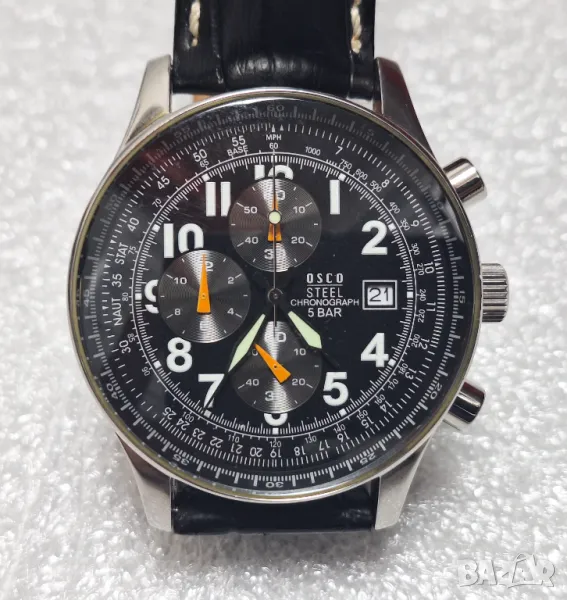 Мъжки Часовник OSCO STEEL Chronograph 5 BAR, снимка 1