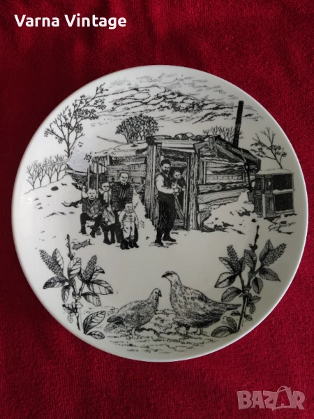 Колекционерска порцеланова чиния "KIRUNATALLRIK NR 6" 1976-1981.  . Gustavsberg Швеция., снимка 1