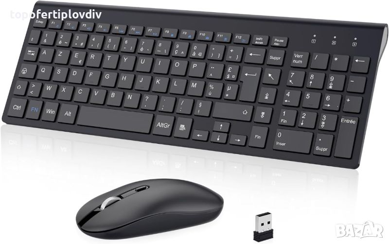 Клавиатура с мишка безжична cimetech Wireless Keyboard, снимка 1