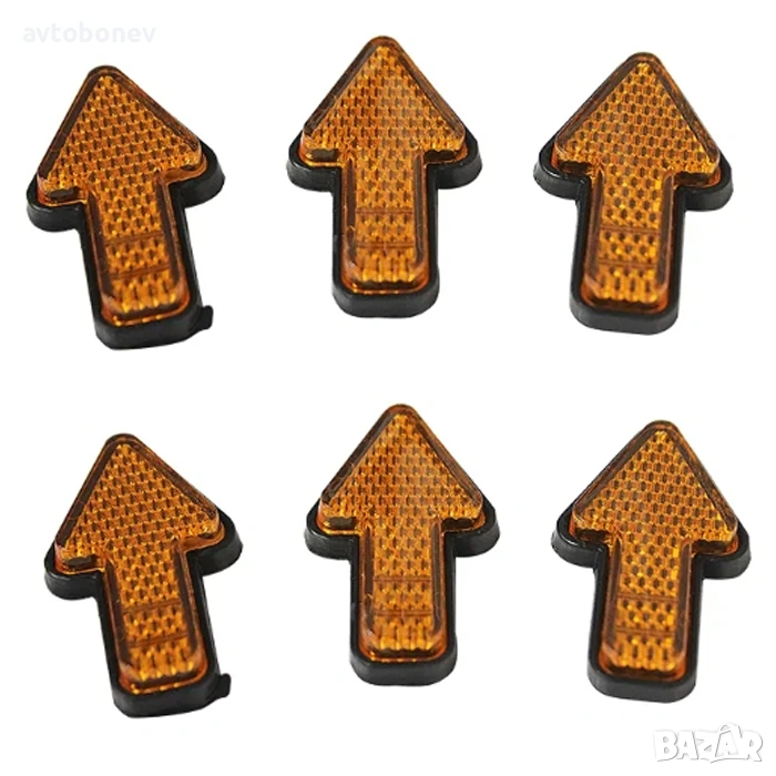 Комплект светлоотразители-жълти (6 бр.), снимка 1