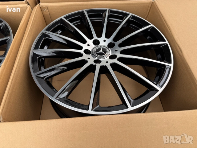 4 бр. чисто нови алуминиеви джанти спорт пакет Mercedes 20'' 5x112 , централен отвор 66.5, снимка 11 - Гуми и джанти - 53039945