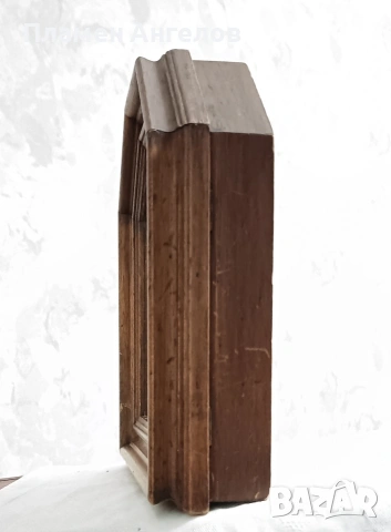 Винтидж кутия за ключове, масив дъб, огледало, месингов обков , снимка 3 - Антикварни и старинни предмети - 53790602