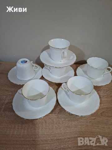 Сервиз за кафе от фин костен порцелан!, снимка 10 - Сервизи - 53785837