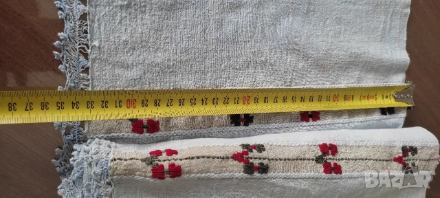 Автентичен добруджански плат за пешкир * Памук*  , снимка 4 - Платове и дамаски - 51040557