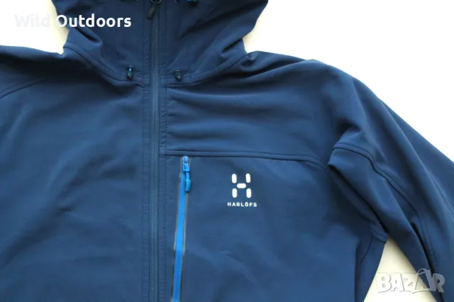 HAGLOFS Adder hood - мъжко софтшел яке, размер L, снимка 2 - Спортни дрехи, екипи - 48969021