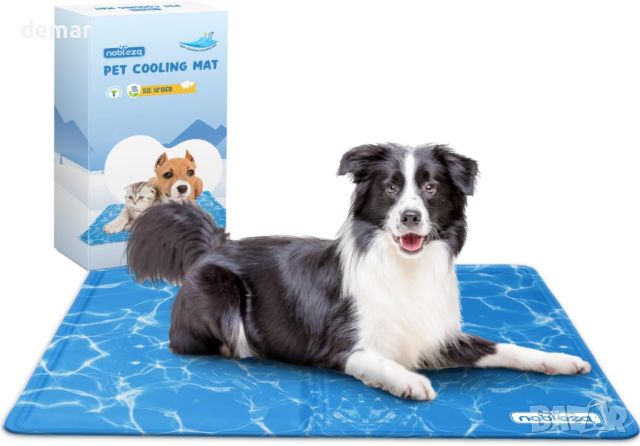 Nobleza Охлаждаща подложка за кучета, M 65x50 см, нетоксичен гел, устойчива на надраскване, синя