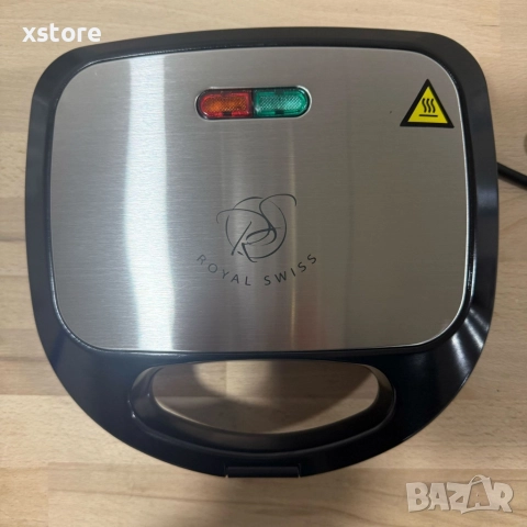 Уред за сандвичи Royal Swiss SLS1057C, 750W, незалепващи плочи, регулирем термостат, снимка 6 - Тостери - 52697344
