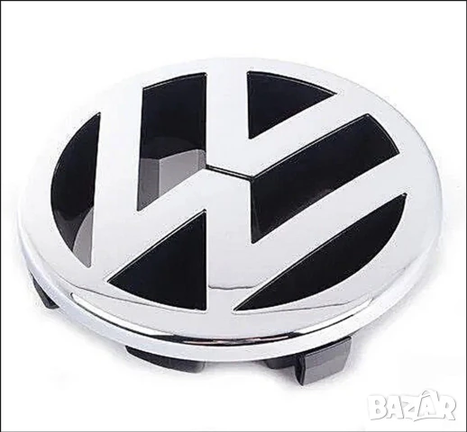 Емблема за решетка VW 125 мм – Polo, Touran, EOS, MK5 сива