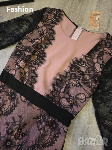 Нова рокля с дантела в цвят - розов и бордо, снимка 5 - Рокли - 53305318