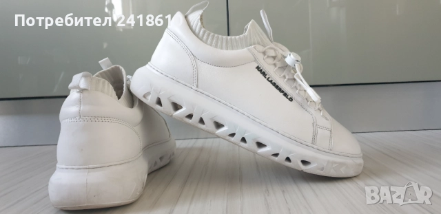 Karl Lagerfeld Leather Mens Size 42/26.5см ОРИГИНАЛ! Мъжки спортно - елегантни обувки / кецове/ есте, снимка 8 - Кецове - 52415267