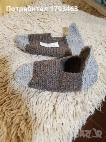 Ръчно плетени мъжки терлици от вълна, размер 43, снимка 1