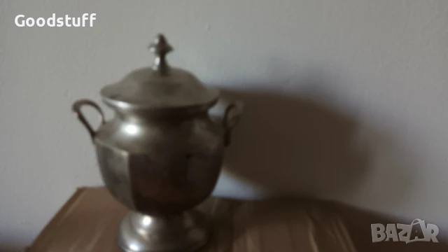 Арт Деко ,посребрена захарница,бронз,сьд,, снимка 9 - Антикварни и старинни предмети - 50586442