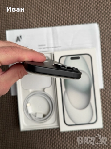 ‼️Нов•iphone 15 ЛИЗИНГ 42лв/м айфон Black 15 24м Гаранция, снимка 9 - Apple iPhone - 52884835