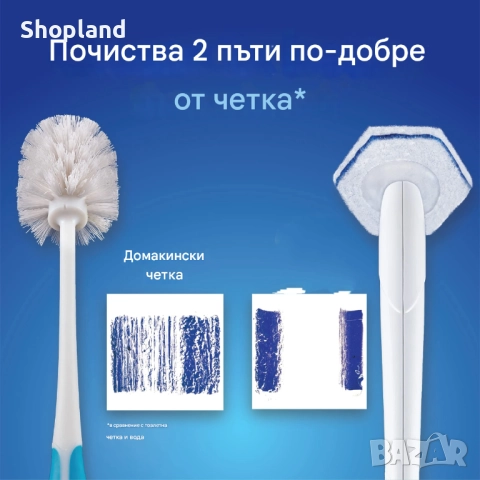 Четка за тоалетна със сменяеми накрайници – 42 броя в комплекта, почиства 2 пъти по-добре от обикнов, снимка 4 - Други стоки за дома - 51920129