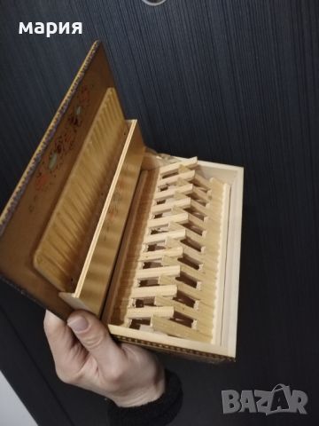Ръчномизработена старинна кутия за цигари 100%дърво