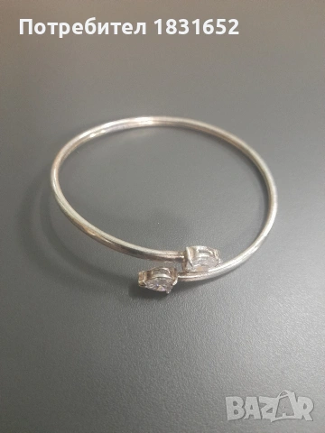 Сребърна гривна с камъни, снимка 8 - Гривни - 54161993