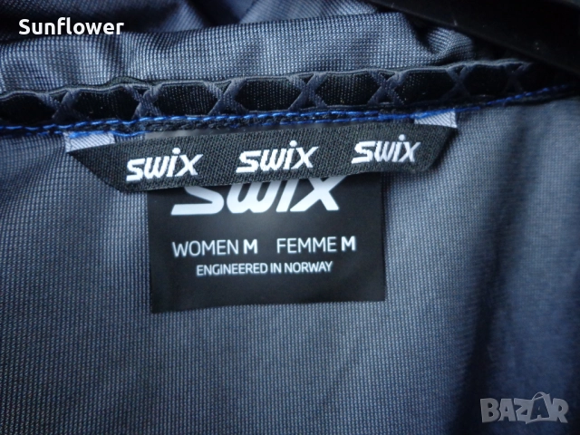 Дамско ветроустойчиво синьо яке с качулка анорак SWIX, размер M  , снимка 5 - Якета - 51870781