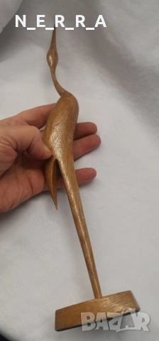 Дървена фигура на птица, снимка 2 - Декорация за дома - 52611038