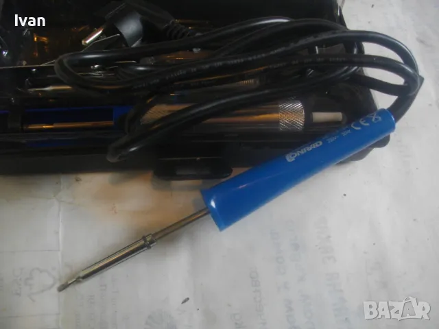 15W НОВ ЕЛ. ПОЯЛНИК ЗА МИКРОЕЛЕКТРОНИКА CONRAD ПЪЛЕН КОМПЛЕКТ С ПОМПА ЗА ИЗТЕГЛЯНЕ КАЛАЙ , снимка 11 - Поялници и запояване - 49765284