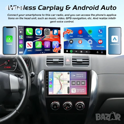 2+64G Techschermo Стерео система за Suzuki SX4 2006-2013,9-инчов екран, снимка 4 - Аксесоари и консумативи - 53415175