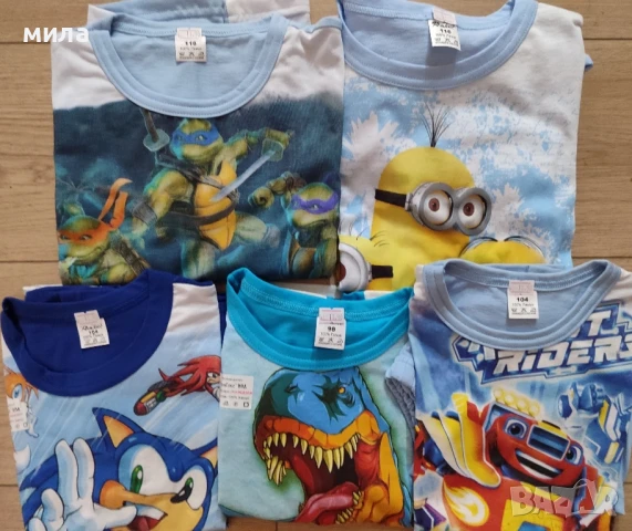 Детски пижами с къс ръкав за момче и момиче 