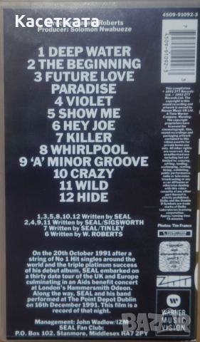 Видеокасета VHS Seal – Live At The Point, снимка 2 - Други музикални жанрове - 53126452