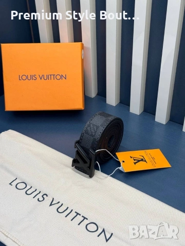 Колани Louis Vuitton от естествена кожа в кутия 3см, снимка 7 - Колани - 53933837