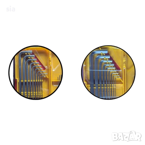 Шестограм + ключ звезда PA1238 комплект 18 части, снимка 2 - Ключове - 51652508