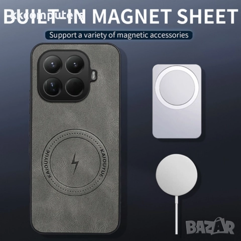 Xiaomi 15T Pro Магнитен Калъф WANLONFENG [2бр. Протектори] | SD Series | PC+TPU | MagSafe, 4 Цвята, снимка 5 - Калъфи, кейсове - 52365723