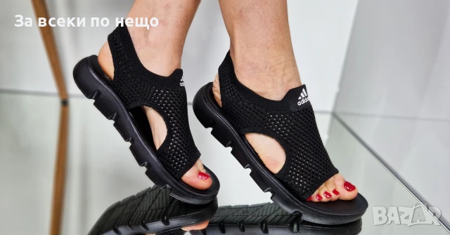 Adidas Дамски Черни Ежедневни Сандали Адидас Код P698, снимка 6 - Сандали - 50580476