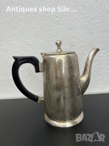 Английски посребрен чайник. №5593, снимка 5 - Антикварни и старинни предмети - 46445629