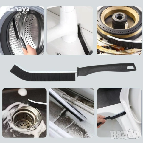 6432 Тънки четки за почистване на тесни пространства фуги ъгли, 2 бр, снимка 3 - Мопове, кофи, четки и метли - 53582884