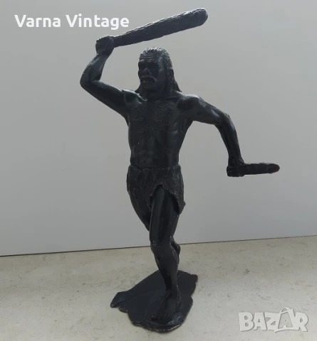 Войници. Неандерталец с тояга и нож. мащаб 150 мм (ДЗИ) СССР., снимка 3 - Колекции - 51416385