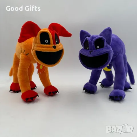 Плюшена играчка 40cm Smiling Critters Cat Nap Лилава котка CatNap DogDay, снимка 6 - Плюшени играчки - 47421937