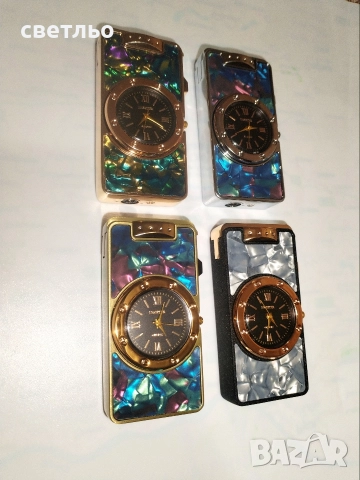 ветроупорни запалки с кварцов часовник